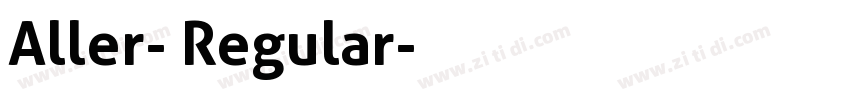 Aller- Regular字体转换